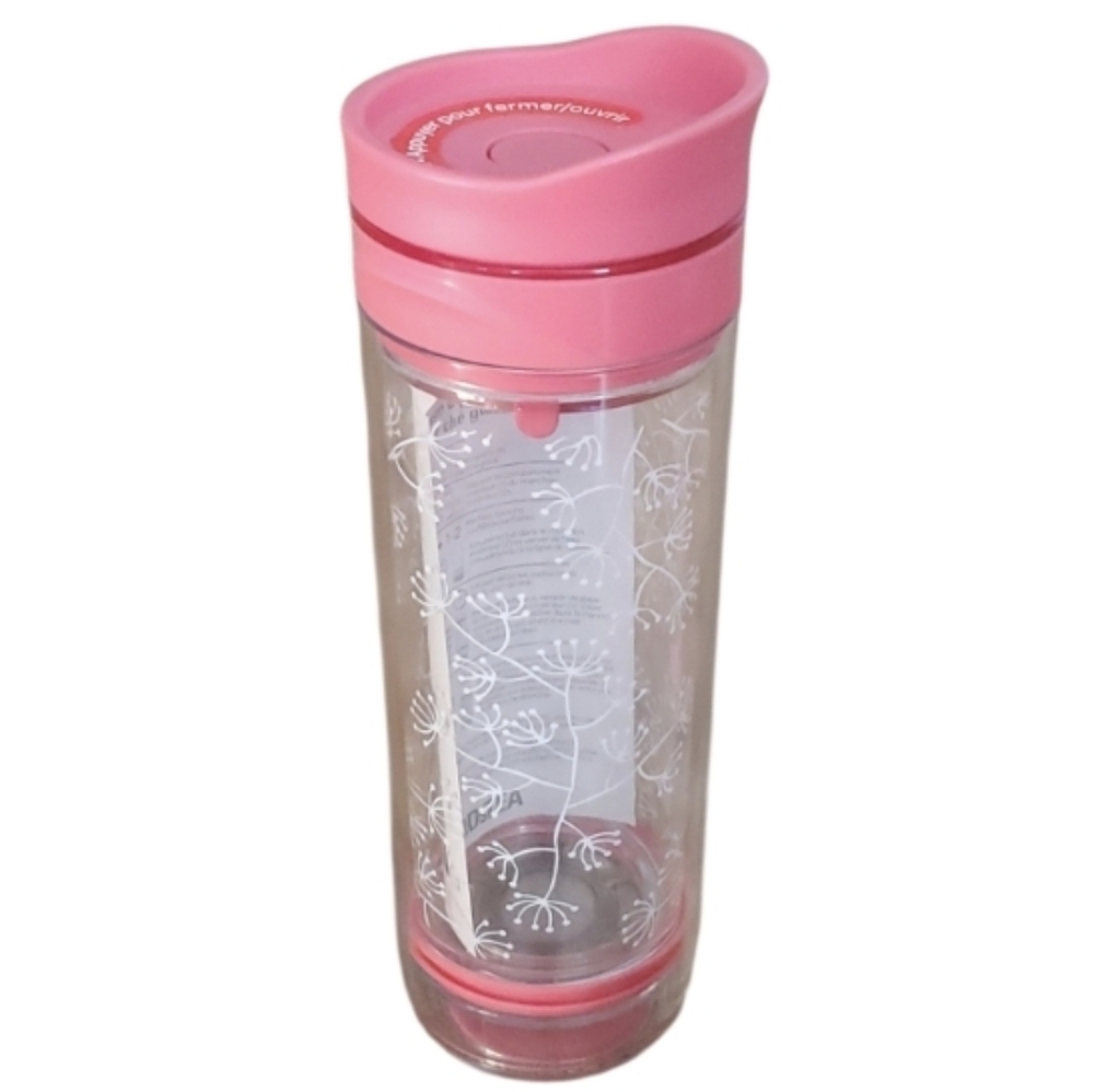 DAVIDsTEA Iced Tea‎ Press NWT 16oz Clear Bird In Tree